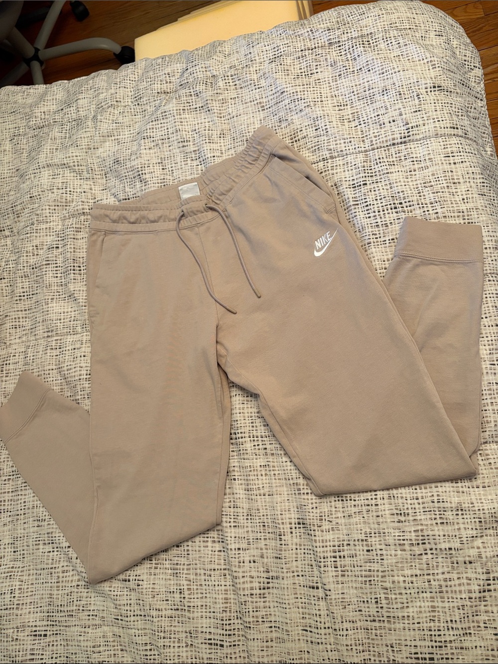 Nike Taupe/Cream Drawstring Joggers